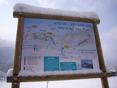 Cross country skiing map